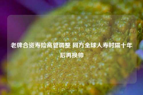 老牌合资寿险高管调整 同方全球人寿时隔十年后再换帅