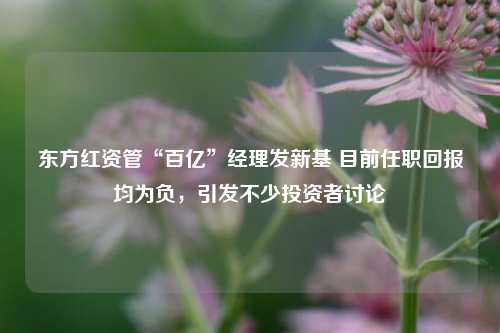 东方红资管“百亿”经理发新基 目前任职回报均为负，引发不少投资者讨论