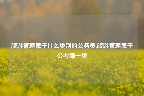 旅游管理属于什么类别的公务员,旅游管理属于公考哪一类