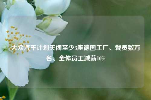 大众汽车计划关闭至少3座德国工厂、裁员数万名、全体员工减薪10%