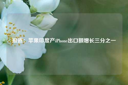 报道：苹果印度产iPhone出口额增长三分之一