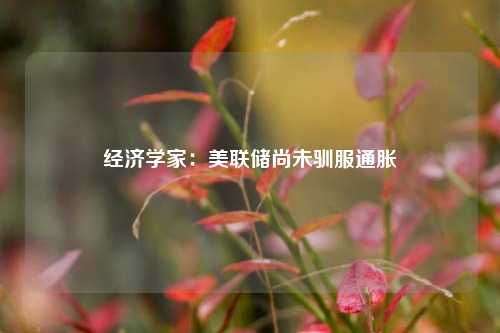 经济学家：美联储尚未驯服通胀