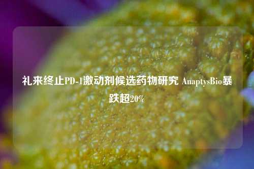 礼来终止PD-1激动剂候选药物研究 AnaptysBio暴跌超20%