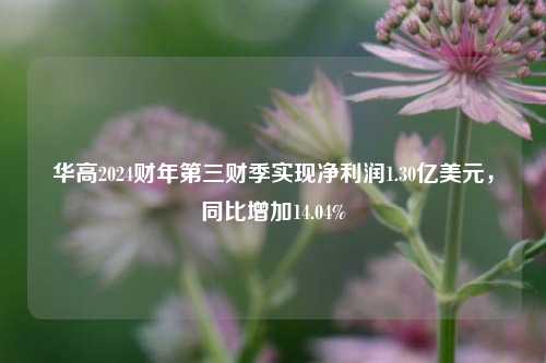 华高2024财年第三财季实现净利润1.30亿美元，同比增加14.04%