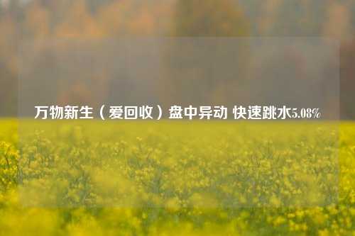 万物新生（爱回收）盘中异动 快速跳水5.08%