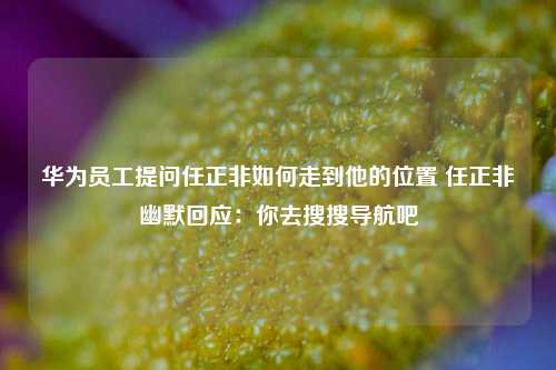 华为员工提问任正非如何走到他的位置 任正非幽默回应：你去搜搜导航吧