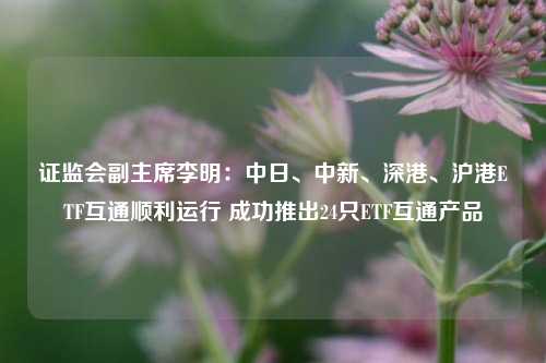 证监会副主席李明：中日、中新、深港、沪港ETF互通顺利运行 成功推出24只ETF互通产品