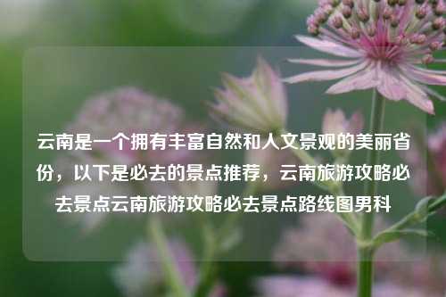 云南是一个拥有丰富自然和人文景观的美丽省份，以下是必去的景点推荐，云南旅游攻略必去景点云南旅游攻略必去景点路线图男科