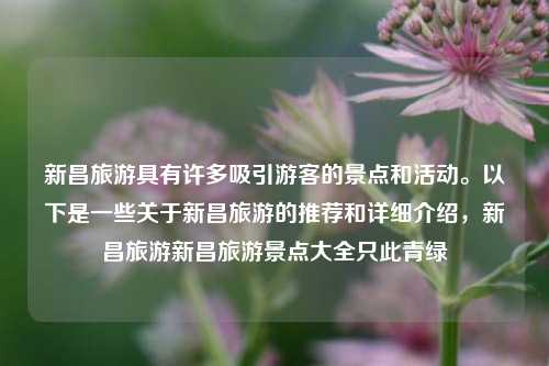 新昌旅游具有许多吸引游客的景点和活动。以下是一些关于新昌旅游的推荐和详细介绍，新昌旅游新昌旅游景点大全只此青绿