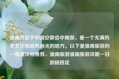 淮南市位于中国安徽省中南部，是一个充满历史文化和自然风光的地方。以下是淮南旅游的一些建议和推荐，淮南旅游淮南旅游攻略一日游杨妞花