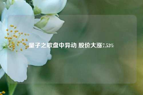 量子之歌盘中异动 股价大涨7.53%