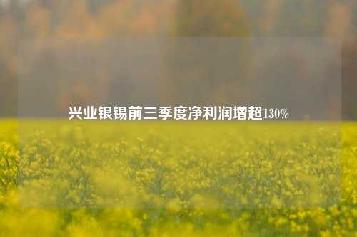 兴业银锡前三季度净利润增超130%