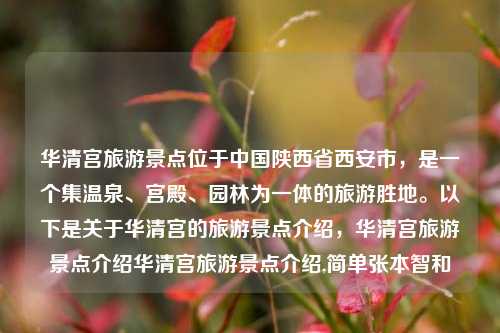 华清宫旅游景点位于中国陕西省西安市，是一个集温泉、宫殿、园林为一体的旅游胜地。以下是关于华清宫的旅游景点介绍，华清宫旅游景点介绍华清宫旅游景点介绍,简单张本智和