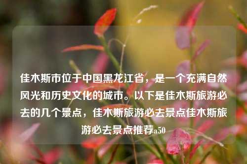 佳木斯市位于中国黑龙江省，是一个充满自然风光和历史文化的城市。以下是佳木斯旅游必去的几个景点，佳木斯旅游必去景点佳木斯旅游必去景点推荐a50