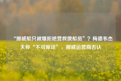 “挪威船只被爆拒绝营救俄船员”？梅德韦杰夫称“不可原谅”，挪威运营商否认