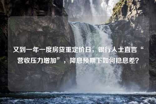 又到一年一度房贷重定价日，银行人士直言“营收压力增加”，降息预期下如何稳息差？