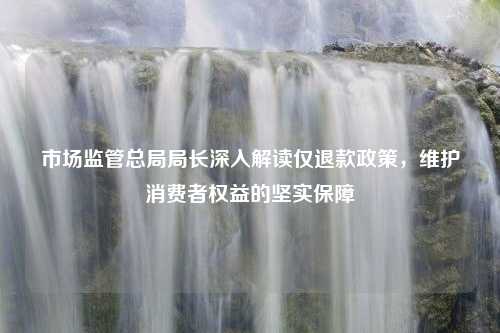 市场监管总局局长深入解读仅退款政策，维护消费者权益的坚实保障