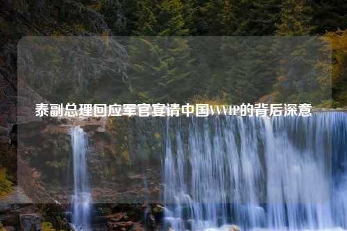 泰副总理回应军官宴请中国VVVIP的背后深意